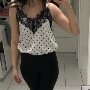 Sample eye lashe polka dot cami